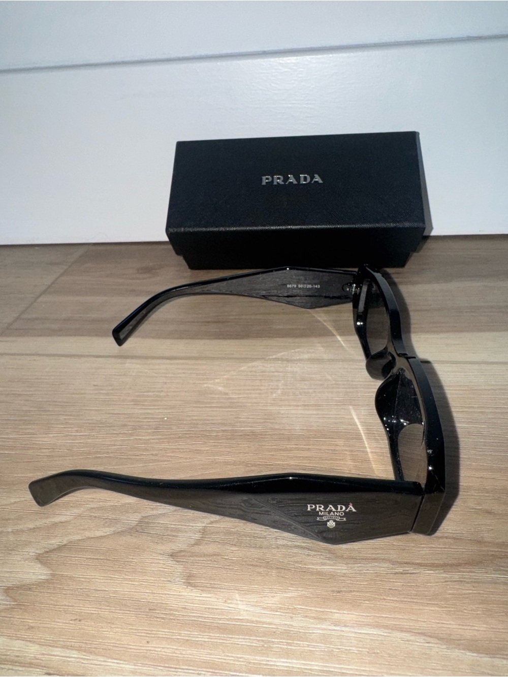 PRADA Black Rectangular Sunglasses - Picture 3 of 7